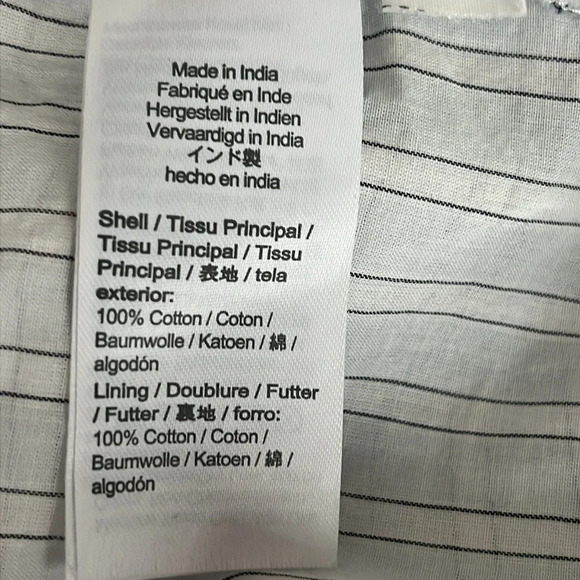 J. Crew Tie Waist Cotton Voile Midi Dress in Sheer Blue Deck Stripe - Size 12 - Picture 9 of 14